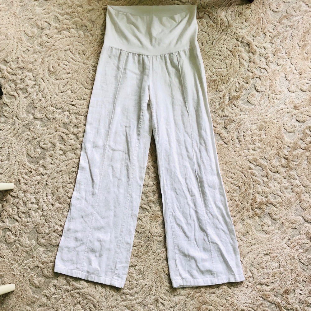 Just Living white linen pants